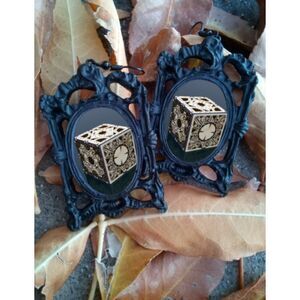 Hellraiser Cenobite Puzzle Box Lament Configuration Earrings Horror Jewelry